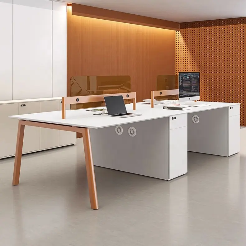 Estación de trabajo de mesa de oficina de nuevo diseño moderno en escritorios de oficina