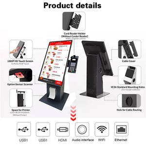 Bán hàng trực tiếp 15.6 21.5 truy cập hàng đầu máy bán hàng tự động thanh toán kiốt Màn hình menu tự động cho nhà hàng - Product Image 3