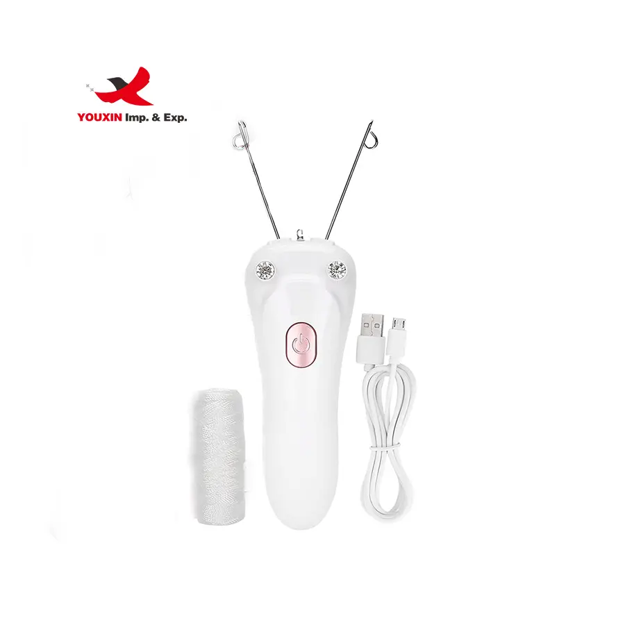 Épilation Machine à enfiler papillon conception épilateur électrique femmes dissolvant facial avec fil de coton