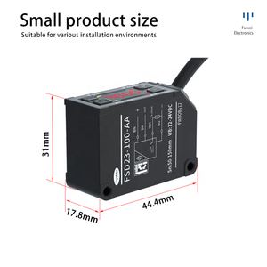 Pantalla digital LED de alta precisión Sensor de Desplazamiento láser de aluminio 12-24VDC IP67 Categoría de producto óptico - Product Image 3