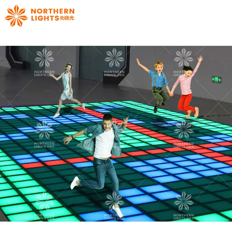 جهاز عرض تفاعلي أرضي ألعاب النشط أرضية ليد 30x30 سم غرفة الرقص ضوء تفاعلي أرضية ليد نشطة