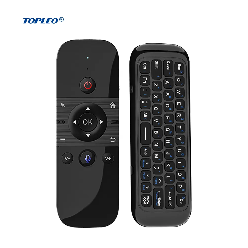 Topleo Handy Air Muis Toetsenbord 6 Gxes Gyroscoop 2.4G Mini Draadloze Fly Afstandsbediening Air Mouse Keyboard