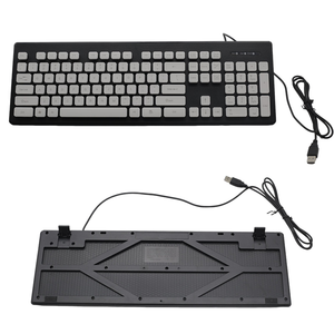 104-keys Foldable Stands Wired <strong>Computer</strong> <strong>Keyboard</strong> Basic <strong>Keyboard</strong> with USB Cable for Windows, PC, Laptop