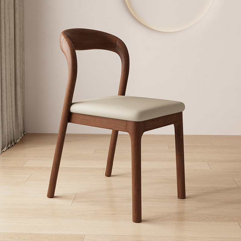 Walnut + light khaki leather
