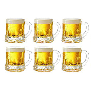 Komik bir minyatür bira tasarımı ve şeffaf renk Mini bira kupası Shot bardakları kolları ile parti için - Product Image 1