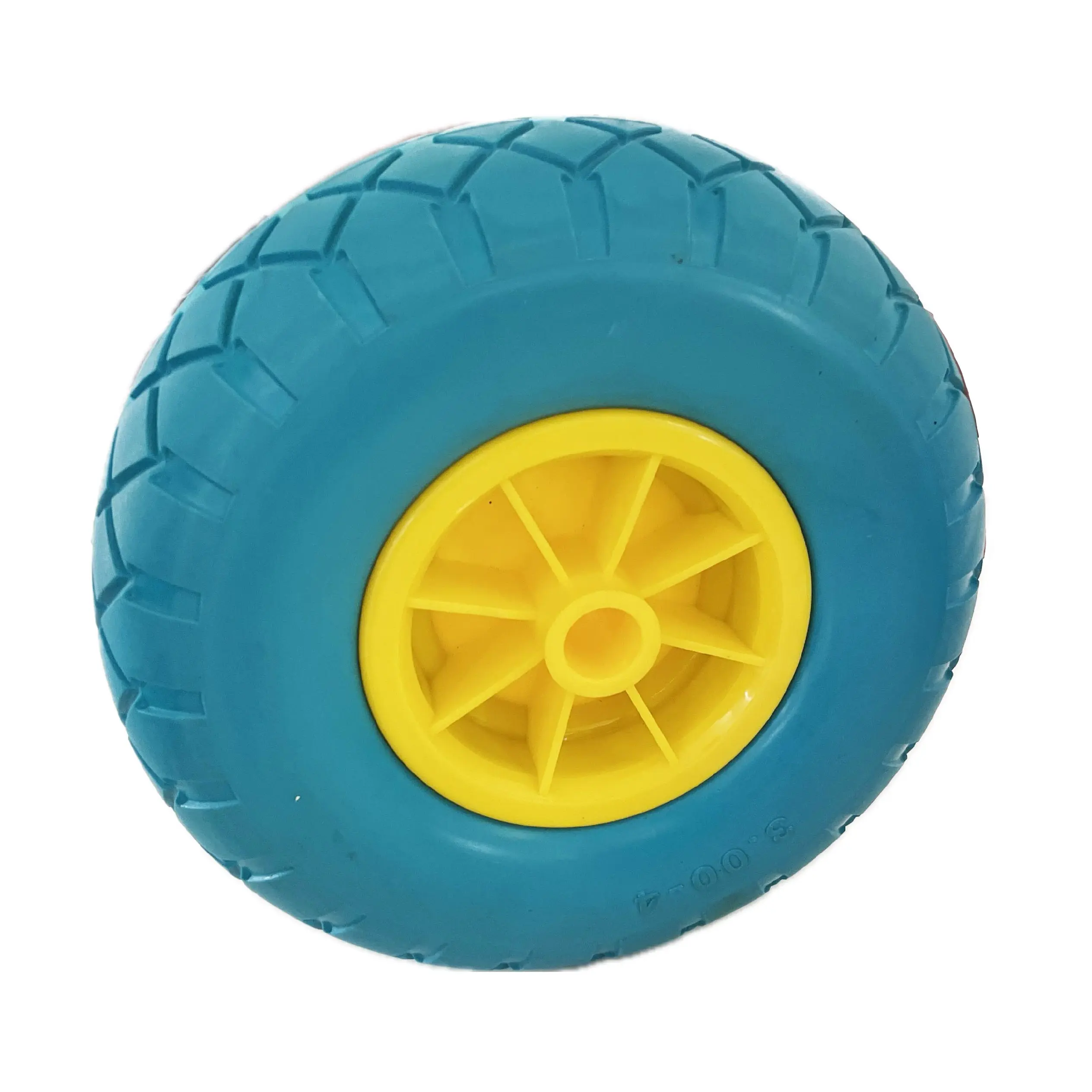 10 Inch Pu Foam Wheels 3.00 - 4 Pu Foam Tyre Wheel For Wheelbarrow Trolley Pu Foam Tyre On Steel Or Plastic Rim
