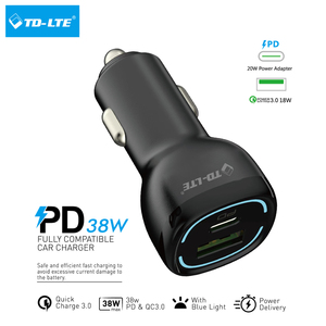 Fabrika OEM/ODM 38W çift bağlantı hızlı şarj araba şarjı usb A QC3.0 18W tipi c pd usb c 20W araba şarjı - Product Image 3