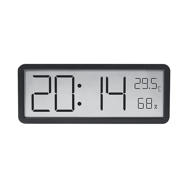 Đức Hạnh tối giản màn hình lớn thời gian ngày nhiệt độ độ ẩm LCD hiển thị kỹ thuật số Đồng hồ trang trí nhà bàn & bảng đồng hồ
