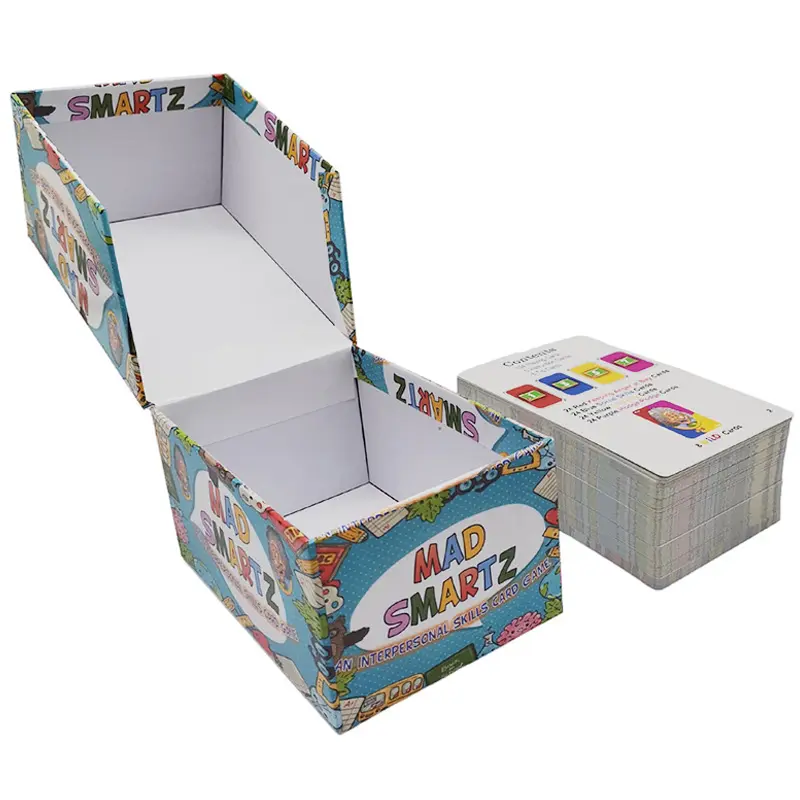 Tarjetas Flash para niños, juego de cartas educativo para dormitorio, caja personalizada, juegos de cartas