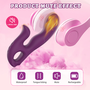 Yove महिलाओं के दोहरे सिर हैंडहेल्ड तरल सिलिकॉन एब्स हीटिंग योनि वाइब्रेटर डिल्डो ipx65 वाटरप्रूफ 10 स्पीड g-स्पॉट खरगोश - Product Image 2