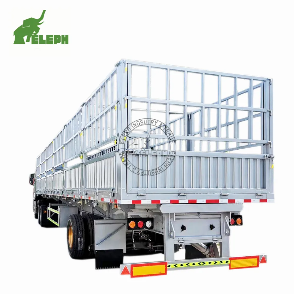 3 axle high quality side wall flatbed aluminum semi trailer side panel of fence trailers