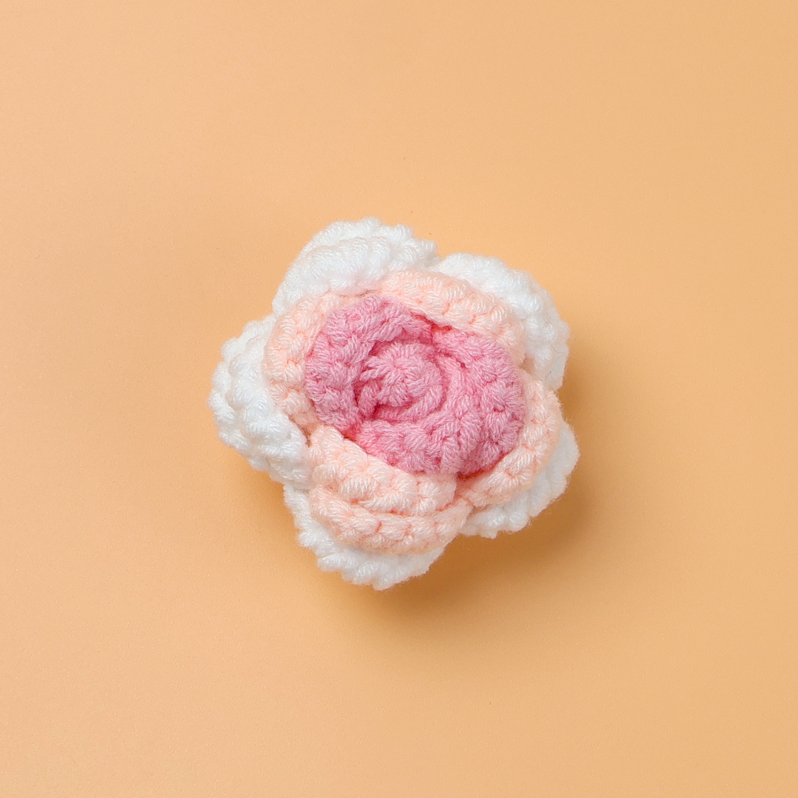 Tête coréenne dégradée rose poudré (sans support de fleur)