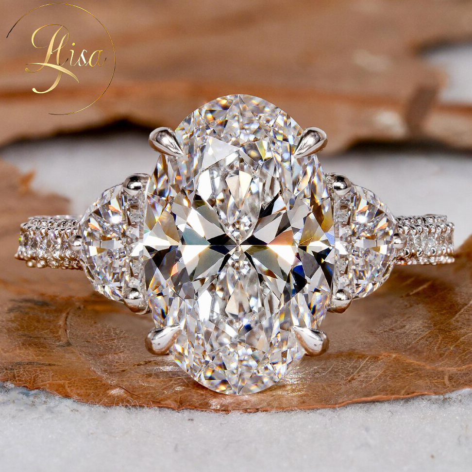 Oval Three Stone Ring