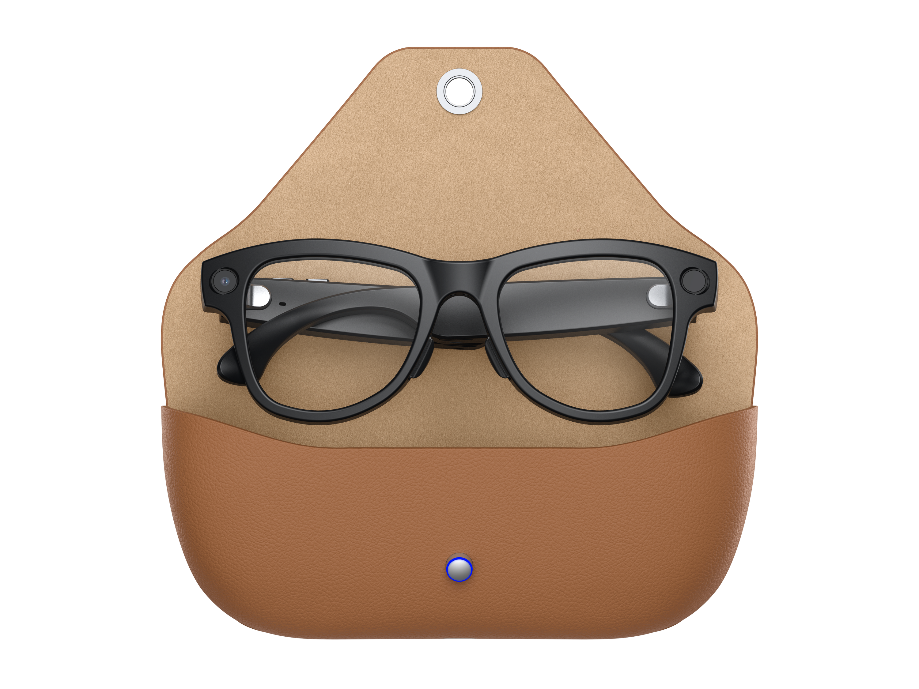 Brown leather charging case