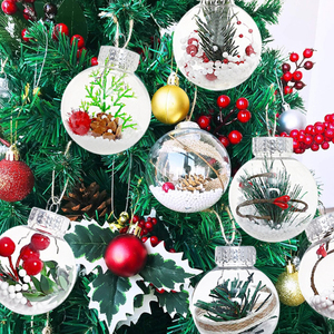 Bán buôn giá rẻ treo trống đồng bằng rõ ràng giáng sinh Vòng phẳng đĩa thủy tinh bóng đồ trang trí đồ trang sức để hiển thị chỉ - Product Image 4