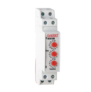 Onesto Relé de Enclavamiento Retardo de Encendido y Apagado 12VDC 24VDC Relé de Control de Tiempo 16A Relé Temporizador Muli Función con Indicador LED - Product Image 1