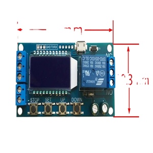 Mikro USB dijital LCD ekran zaman geciktirme rölesi modülü-6-30V kontrol çok fonksiyonlu zamanlayıcı anahtarı tetik döngüsü modülü