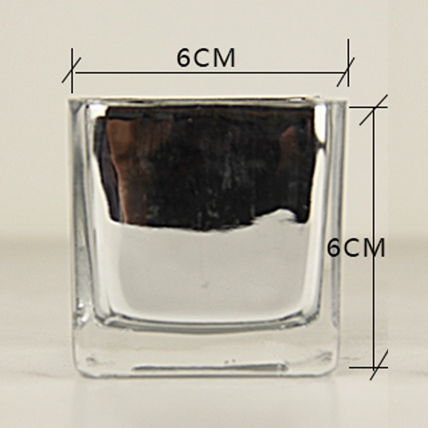 Electroplating silver glass DIY candle holder cup homemade candle cup
