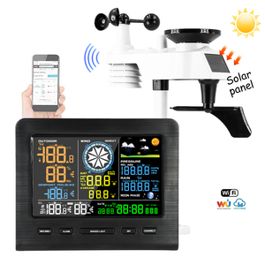 VICTOR 8-in-1 Auto Radio Controlled Digital Color Wireless Smart Weather Station Wifi Indoor Outdoor Sensor Weather <strong>Forecasting</strong> - Product Image 3