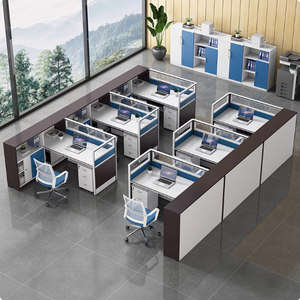 Kunden spezifische gewerbliche Möbel Bildschirm Schreibtisch Büro Partition Workstation Personal 4/6 Sitze Personal Büro Computer Tisch - Product Image 5
