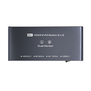HDMI <strong>KVM</strong> <strong>Switch</strong> 2x2 8K60Hz <strong>2</strong> in <strong>2</strong> Out Dual Display <strong>KVM</strong> HDMI Extended Display USB <strong>KVM</strong> <strong>Switch</strong> Computer Accessories