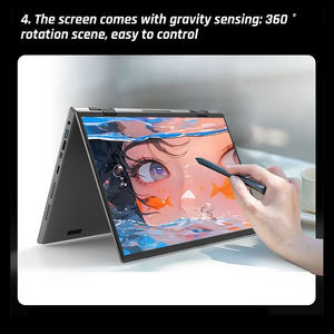 2024 New <strong>2</strong> in 1 <strong>Yoga</strong> Tablet Portable 10.5 Inch Dual Screen Win 10/11 DDR4 Double Touch Monitor Type-c Intel N95 Business Laptop - Product Image 6