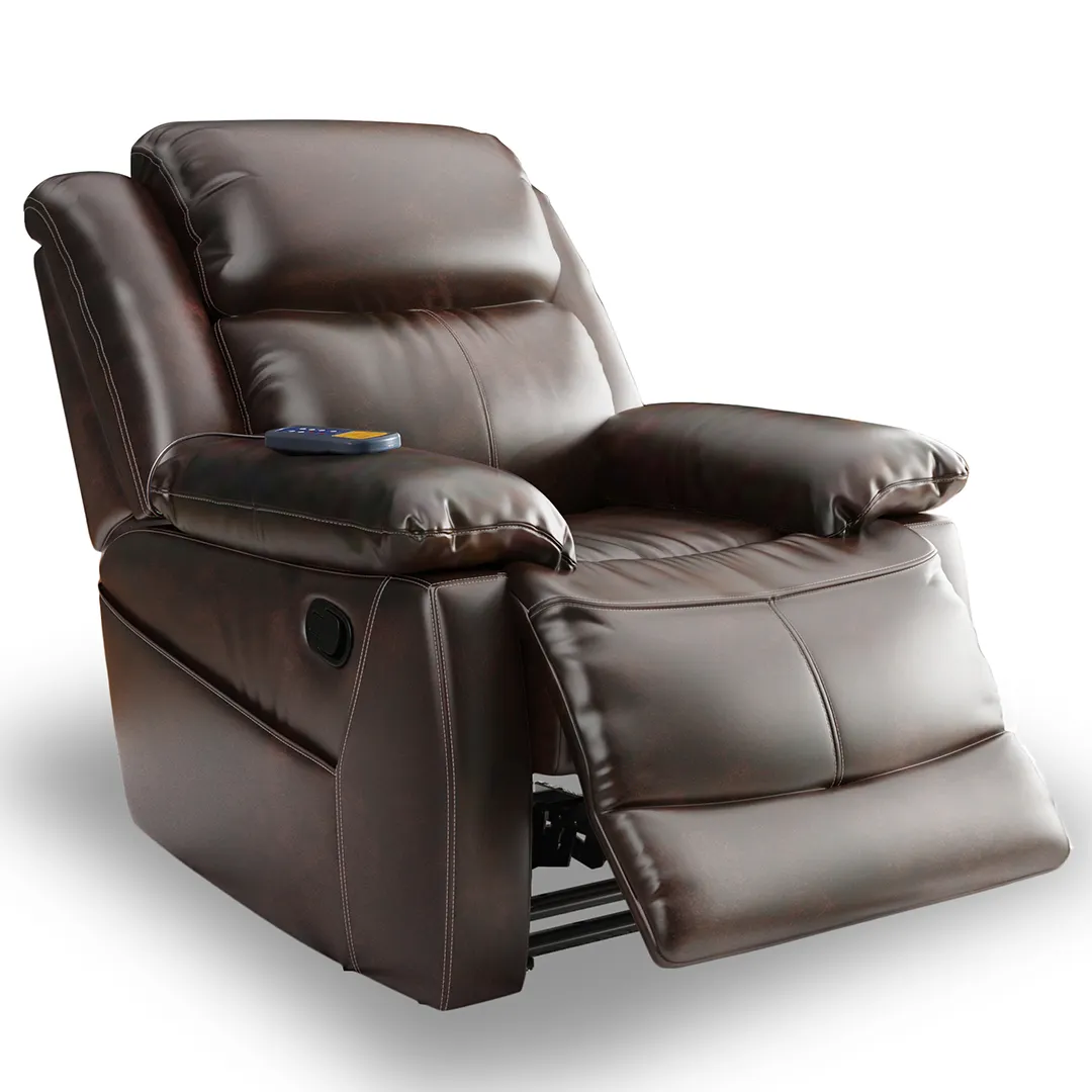 PU Leather Sofa Power Modern Recliner Lounge Chair Recliners With Massage Function