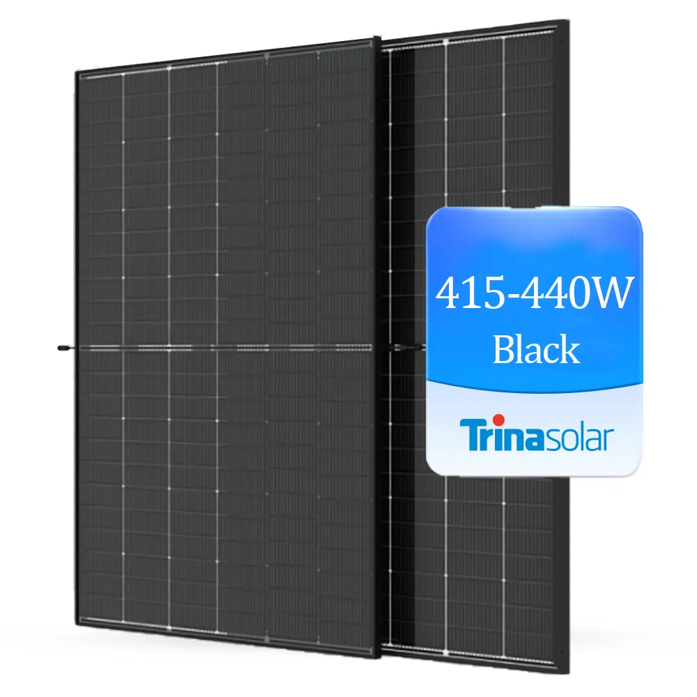 Trina vertex hl pv modülü pv 12v tam siyah 425w bifacial 500 watt 550w 410w vde güneş panelleri