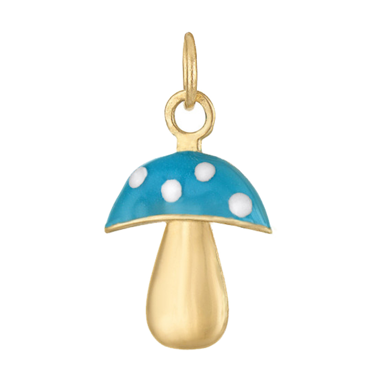 Blue mushroom pendant