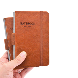 Mini Journal <strong>Notebook</strong> Thick Lined Paper <strong>Small</strong> <strong>Notebook</strong> Pocket <strong>Notebook</strong> with Inner Pockets Cover Letter <strong>Embossing</strong> Design - Product Image 1