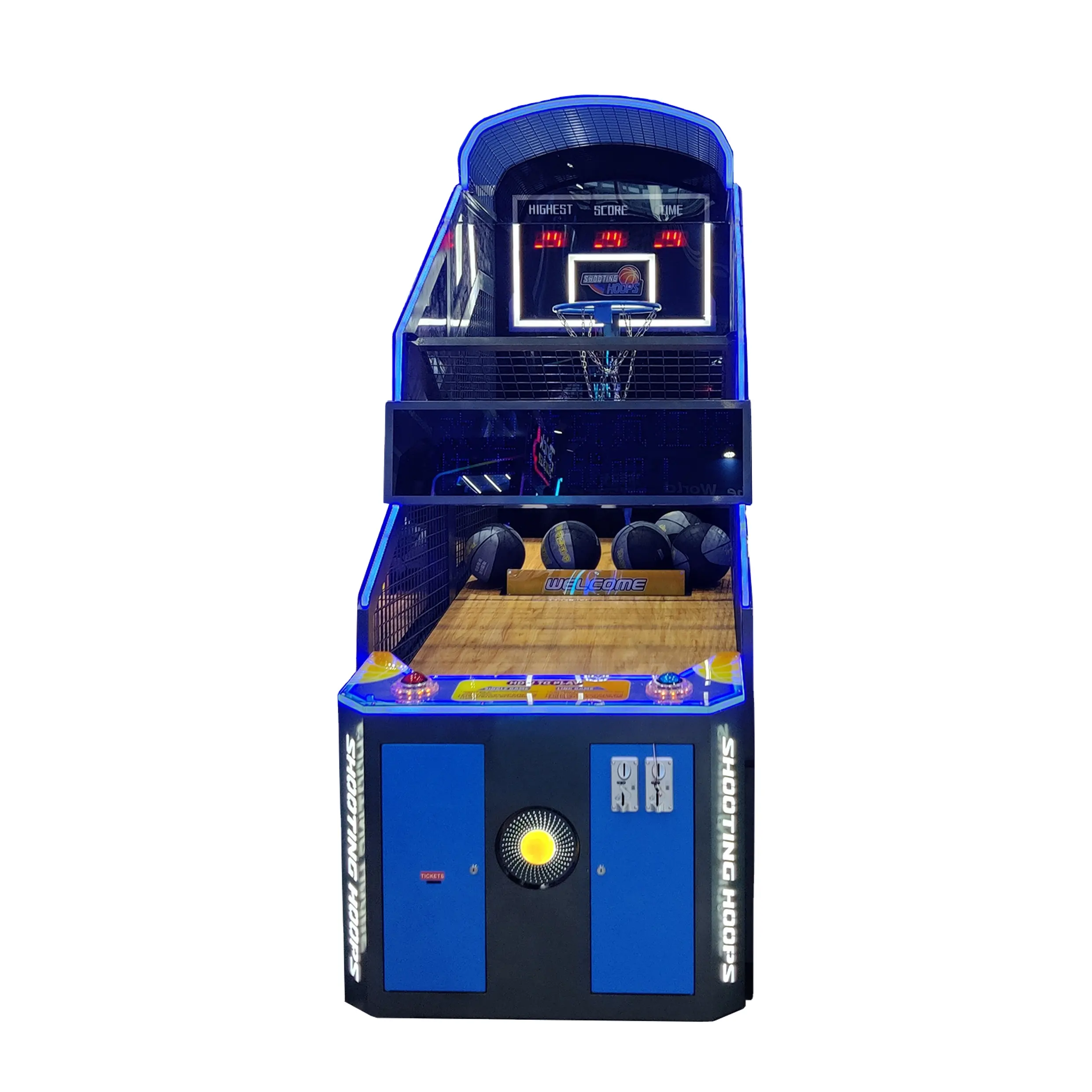 Neofuns 2024 Venta caliente Funciona con monedas Crazy Hoop Street Basketball Shooting Electronic Arcade Game Machine