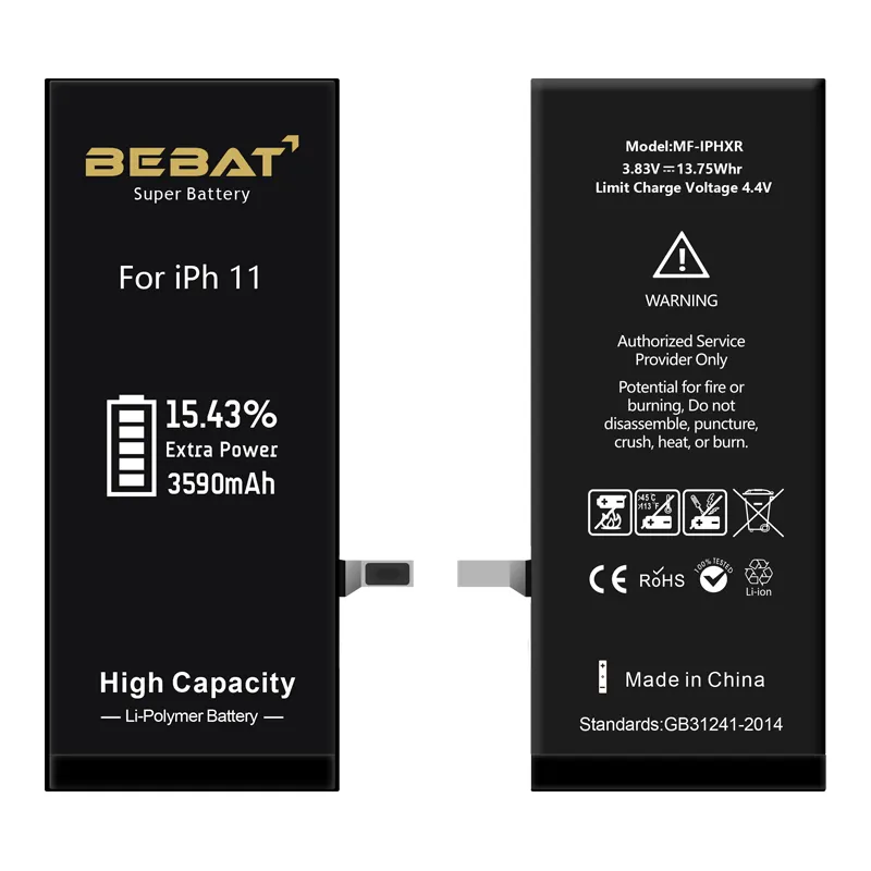 1 Year Warranty Factory Price Wholesale Mobile Phone Battery For Iphone 11 High Capacity Compatible Battery