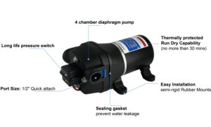 排名FL30房车船用12V 5A 10Lpm自吸电力隔膜盐水泵DC农业用迷你泵