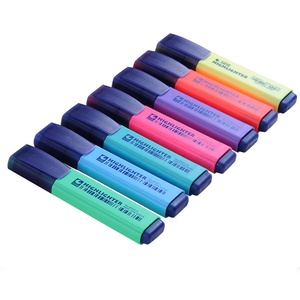 STA brevettato penna evidenziatore fluorescente scalpello punta spazzola piatta a base d'acqua rapida a secco colori assortiti carini e convenienti - Product Image 1