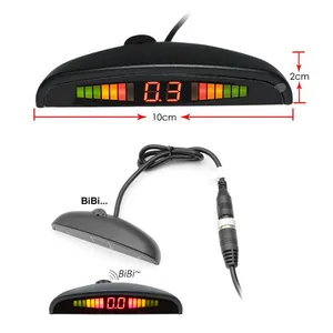 Sistema de sensor de aparcamiento de ayuda inversa para coche de 24V con 4 sensores de advertencia inversa y cámara de respaldo para operaciones de marcha atrás delantera y trasera