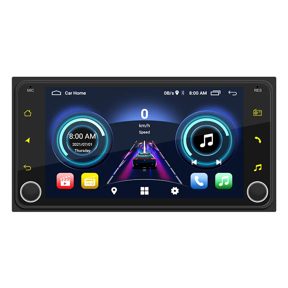 7 Universal jogador android polegadas 2 rádio do carro um Din navegação GPS WiFi Carplay RAV4 DSP AM RDS para Toyota Camry Corolla