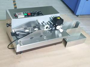 Automatische feste Tinten strahl walze Datum Chargen nummer Druck Codierung Codierer Maschine Edelstahl lackierte Eisens chale