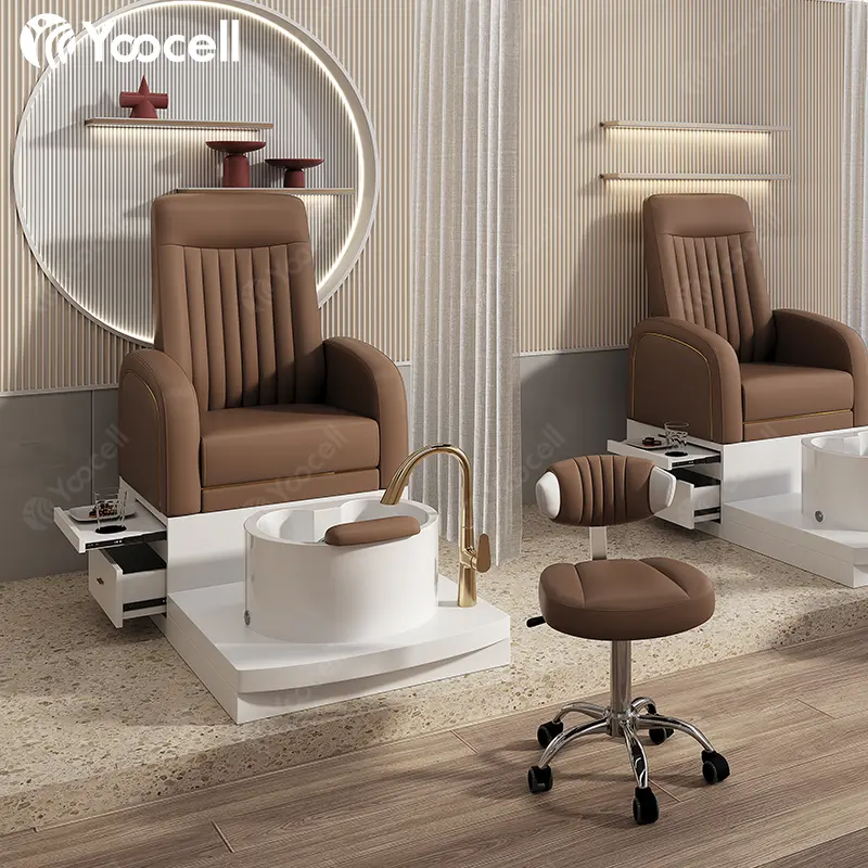 Yoocell – chaise de luxe, pas de plomberie, massage, pédicure, salon de manucure, sillas, pieds, spa, pour les ongles