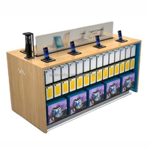 Artworld Displays MDF <strong>Computer</strong> Ipad Display Counter/Stand/Desk for Cell Phone <strong>Store</strong> W/ Storage Cabinet &amp; Alarmed Phone Holders - Product Image 4