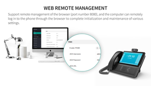 ホテルオフィス6 SIPラインオーディオインターホンIP電話システムWiFi GSMインターネットコール録音ハンズフリーPSTN SIMカード8 \ "4G POE IP - Product Image 2
