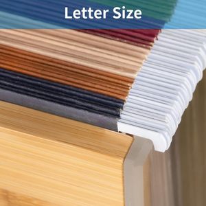 Office Cabinet Desk Arquivamento Bin Limpar Pasta De Arquivo Caixas De Armazenamento Acrílico Bambu Arquivo Pendurado Caixa Organizadora com Alça