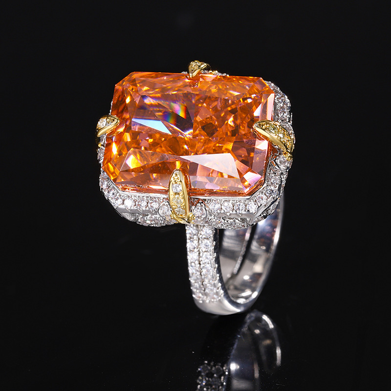 Ice Flower cut Champagne ring