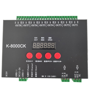Fabrik preis SD-Karte LED-Controller 8 Ausgangs anschlüsse X 1024 Pixel-Steuerung K8000-CK RGB-LED-Pixel-Licht-SPI-Controller