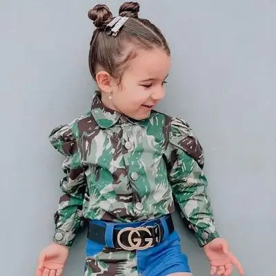 2021 طفل الاطفال ملابس طفلة طويلة الأكمام التمويه + الدنيم مجموعة تي شيرتات قصيرة للأطفال الاطفال أزياء مصمم الملابس ملابس الاطفال الملابس