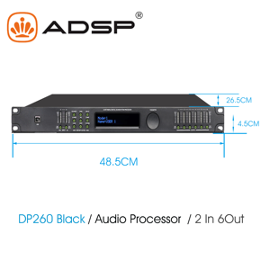 2 in 6 Out Controller Processeur Professional Delay Dj Sound System Digital Speaker Management DSP Crossover Audio Processor - Product Image 6