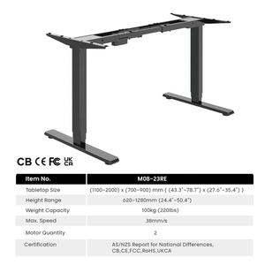 LUMI LEGEND Dual Motor Electric Sit Stand Height Adjustable Desk Frame Modern Office Furniture <strong>Computer</strong> <strong>Table</strong> Standing Desk - Product Image 2