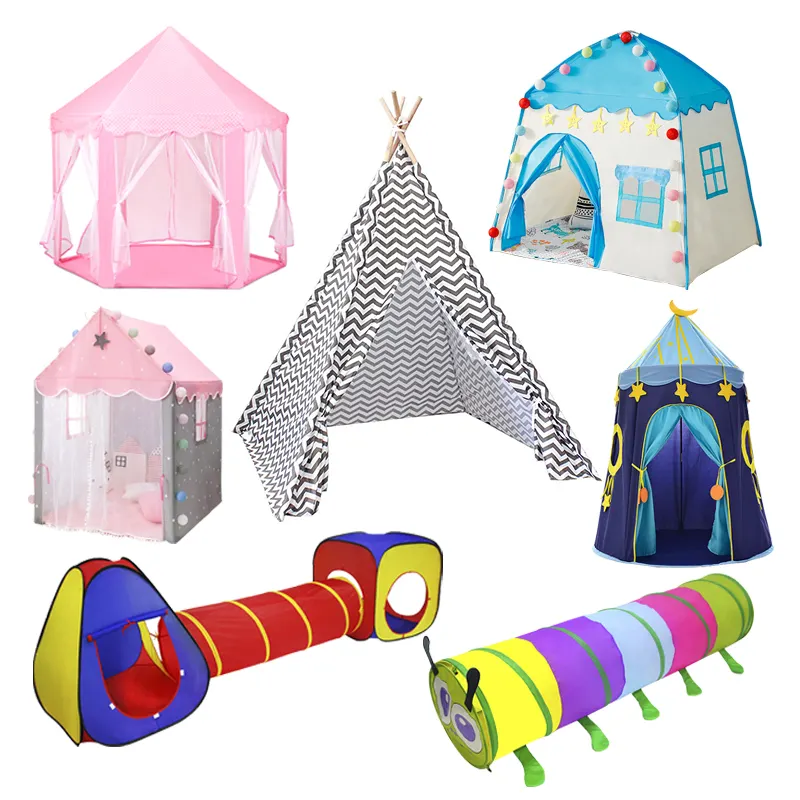 도매 큰 분홍색 파란 아이들 아이 놀이 천막 아이 야영 놀이 집 천막 아이 놀이 장난감 천막 소녀를 위한