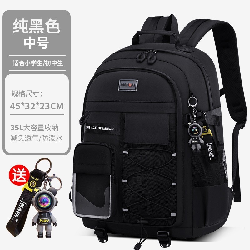 Medium size, solid black (includes a lightning bear keychain)