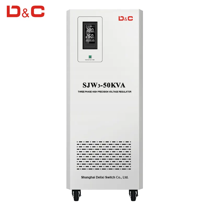 三相SJW自動AC電圧安定器10KW 15KW 20KW 30KW 50KW 60KW 80KW 100KWKVA工場電圧安定器