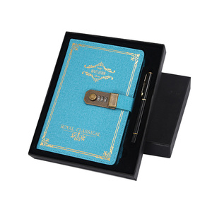 Cuaderno de 200 páginas A5, libro de contraseñas Retro con cerradura, carpeta de diario, libro de mano creativo grueso, Bloc de notas para estudiantes 2024, papelería - Product Image 4